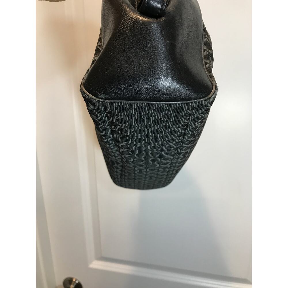Coach Madison Madeline East/West Satchel Black/Gray Sig Jacquard EUC - Picture 6 of 10